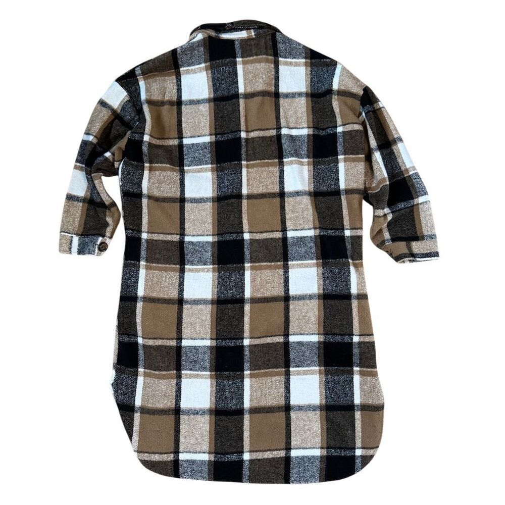 Plaid Button-Up Shacket Jacket Multicolor Size Small - Picture 4 of 5